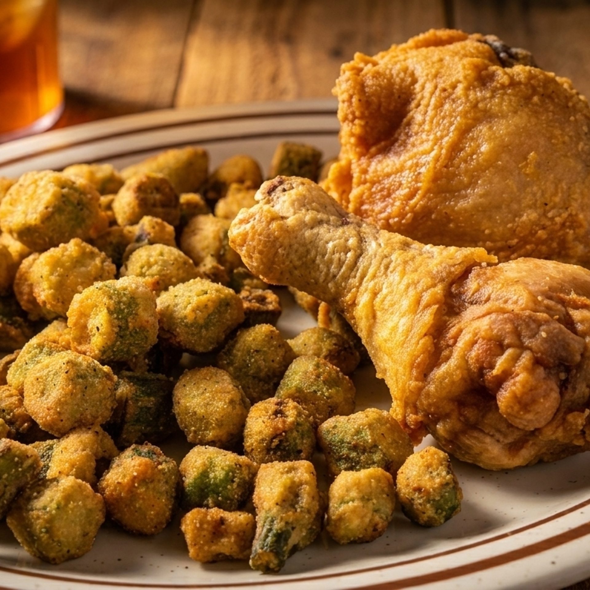 Fried Okra & Fried Chicken