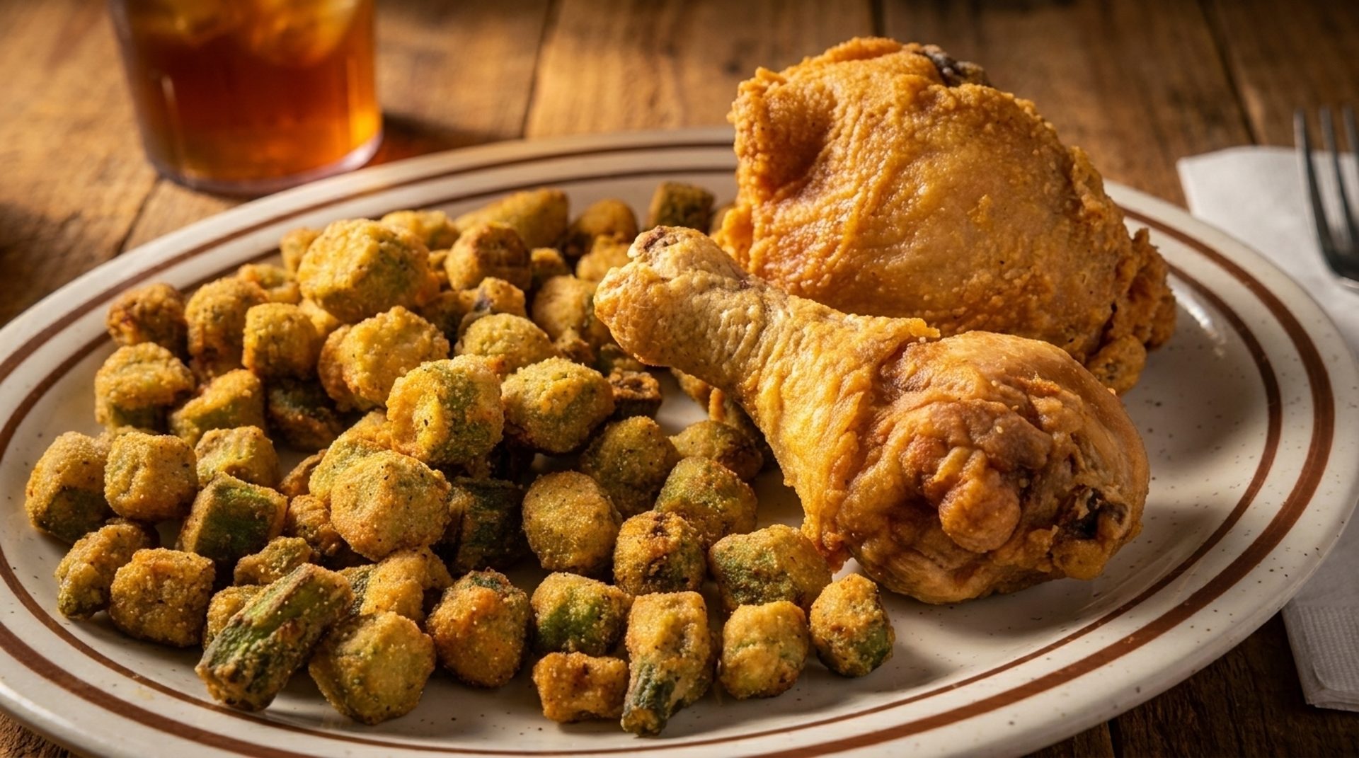 Fried Okra & Fried Chicken
